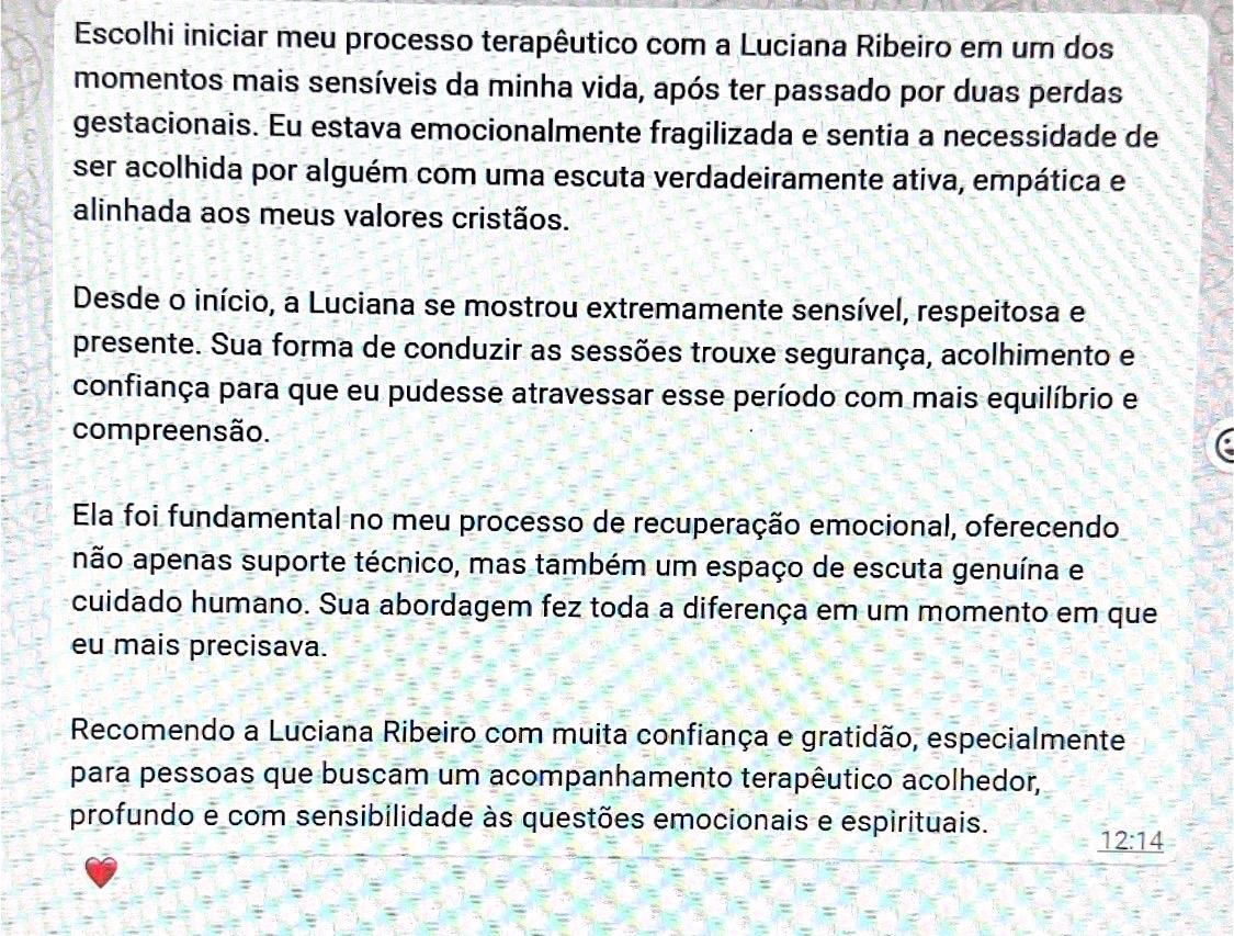 Depoimento de paciente sobre acolhimento em momento de perdas gestacionais